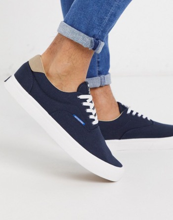 Jack & Jones Canvas Tamnoplave - Muške Tenisice | 20698UCOX